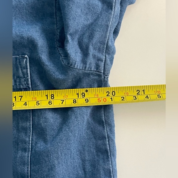 Kendall & Kylie Chambray Long Sleeve Blue Shirt - Picture 9 of 11